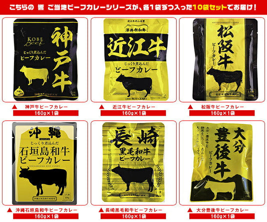 響 ビーフカレー 10種詰め合わせセット 160g×10袋入【日本出荷】