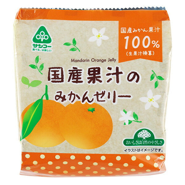 Sanko Domestic fruit juice mandarin jelly 132g (22g x 6 pieces) x 12 bags [shipped in Japan]