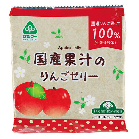 Thanko Domestic fruit juice apple jelly 132g (22g x 6 pieces) x 12 bags [shipped in Japan]