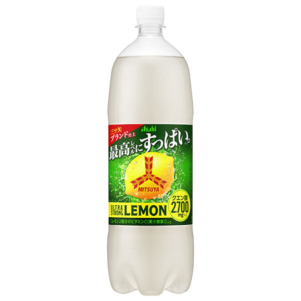 アサヒ飲料 三ツ矢 ウルトラストロングレモン 1.5Lペットボトル×8本入【日本出荷】