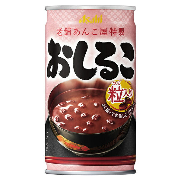 Asahi Soft Drinks Sweet Red Bean Oshiruko Hot Canned Drink 190g x 30 [Ships from Japan]