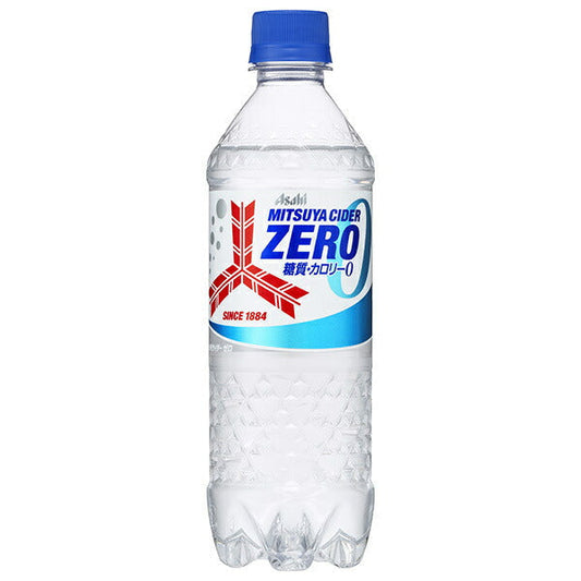 Asahi Mitsuya Cider ZERO 500ml PET Bottles x 24 [Ships from Japan] 