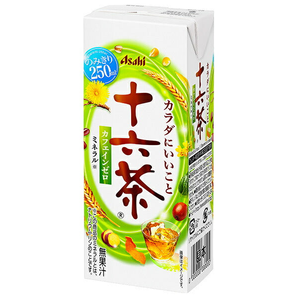 アサヒ飲料 十六茶 250ml紙パック×24本入【日本出荷】