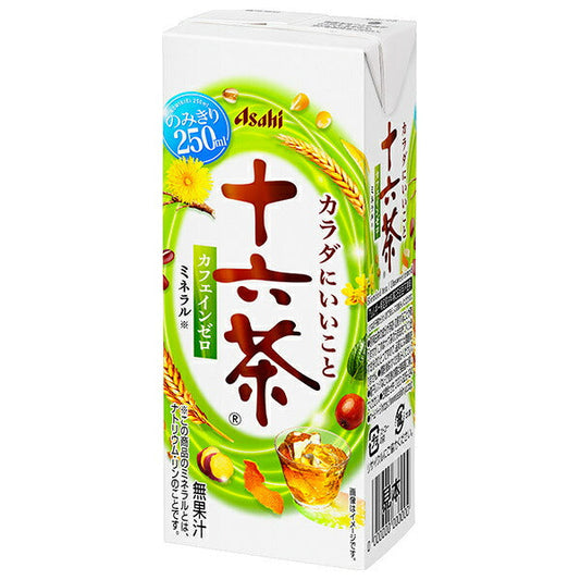 Asahi Beverages Jurokucha 250ml Paper Carton x 24 Bottles [Ships from Japan] 