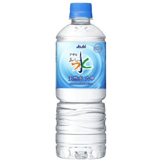 Asahi Soft Drinks Delicious Water Natural Water Rokko 600ml PET bottles x 24 bottles [Shipped in Japan]
