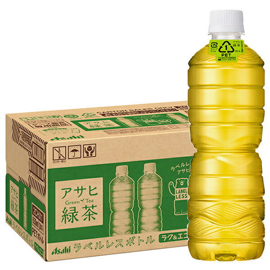 アサヒ飲料 緑茶 ラベルレスボトル 630mlペットボトル×24本入【日本出荷】