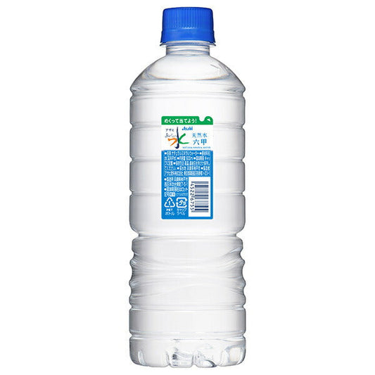 Asahi Soft Drinks Delicious Water Natural Mineral Water, Simple Eco Label, 600ml PET Bottles x 24 [Ships from Japan] 