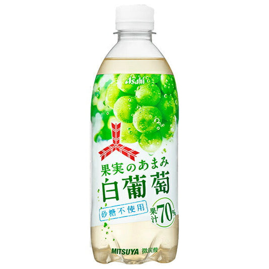 Asahi Soft Drinks Mitsuya Fruit Sweet White Grape 500ml plastic bottle x 24 bottles [shipped in Japan]