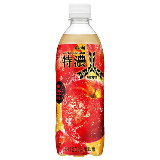 [Best by May 2026 or later] Asahi Mitsuya Tokuno Apple Squash 500ml PET Bottle x 24 [Ships from Japan]