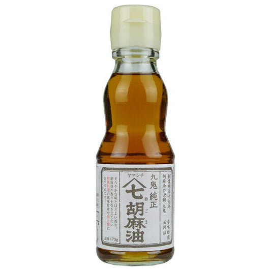 Kuki Sangyo Yamashichi Pure Sesame Oil, 170g Bottle x 12 Bottles [Ships from Japan] 
