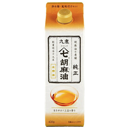 Kuki Sangyo Yamashichi Genuine Sesame Oil 420g paper pack x 6 bottles [shipped in Japan]