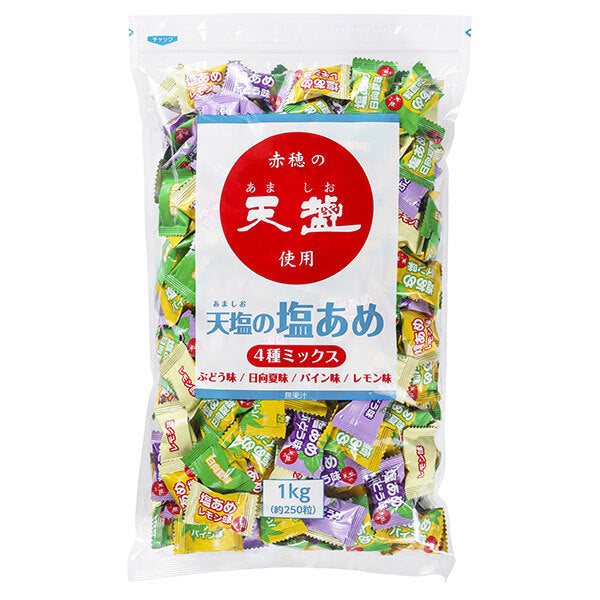 Ako Kasei Teshio salted candy 4 types mix 1kg x 1 bag [shipped in Japan]