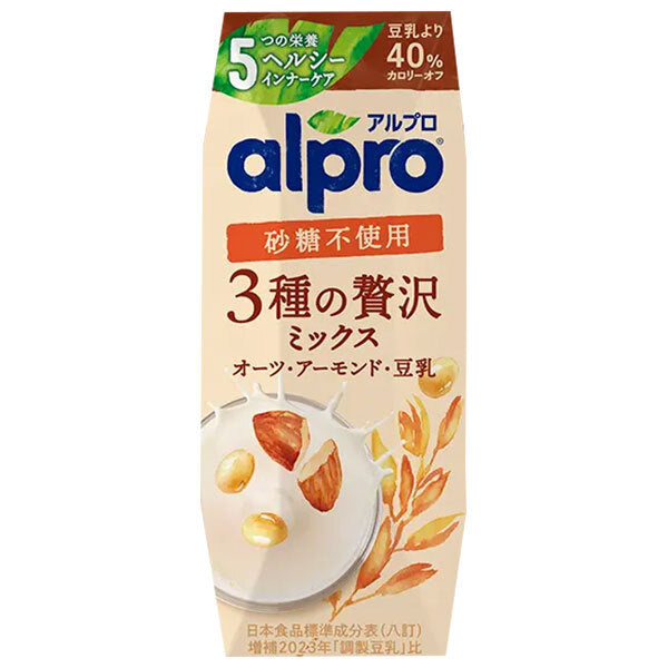 ダノンジャパン アルプロ 3種 の贅沢 ミックス 砂糖不使用 1000ml紙パック×6本入【日本出荷】