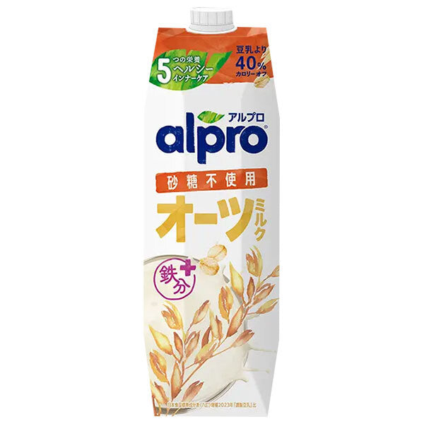 Danone Japan Alpro Unsweetened Oat Milk, 1,000 ml x 6 Cartons [Ships from Japan]