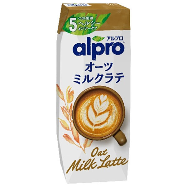Danone Japan Alpro Oat Milk Latte, Rich Coffee Flavor, 250ml Paper Carton x 18 [Ships from Japan] 