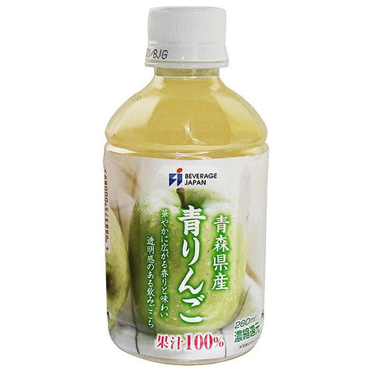 Vivare Japan Aomori green apple 100% 280ml plastic bottle x 24 bottles [shipped in Japan]