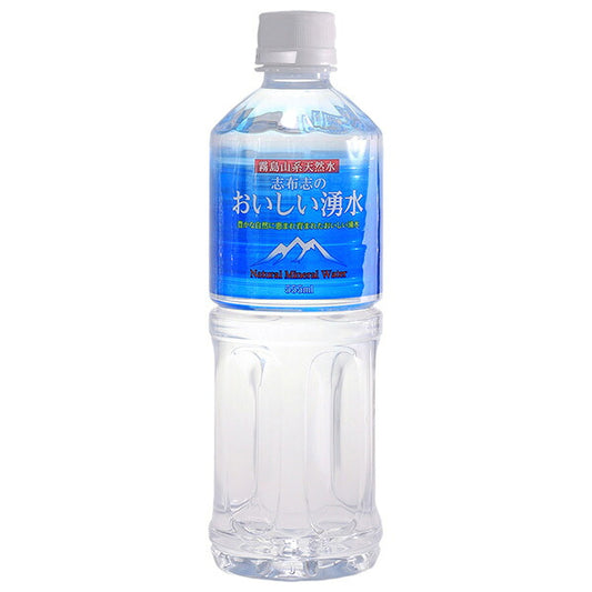 Kirishima Spring Water, Shibushi's Delicious Spring Water, 555ml PET Bottles x 24 Bottles [Ships from Japan] 