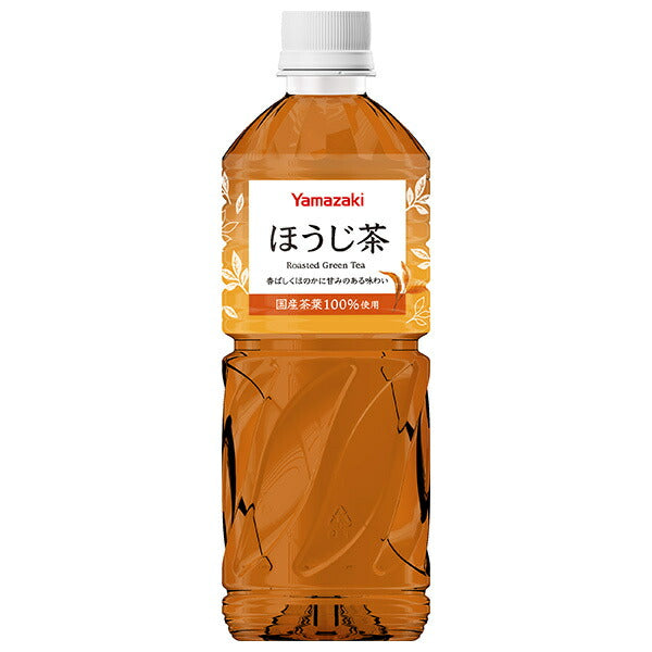 Yamazaki Baking Hojicha (Roasted Green Tea) 555ml PET Bottle x 24 Bottles [Ships from Japan] 
