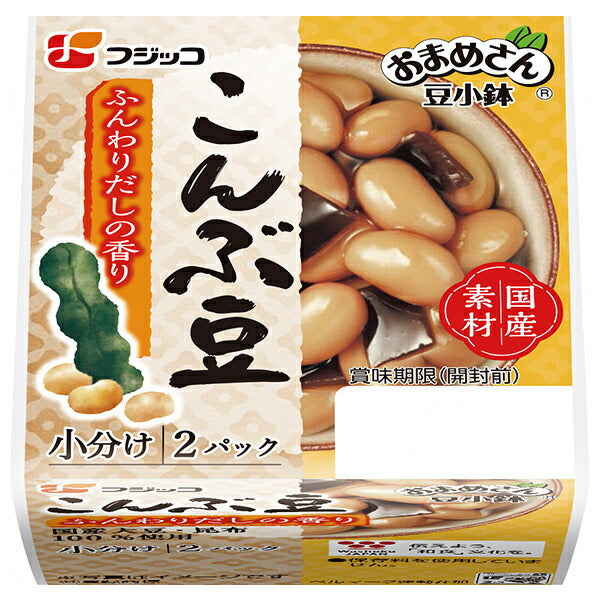 Fujikko Omame-san Bean Small Bowl Konbu Beans 65g x 2 packs x 12 pieces [Shipped in Japan]