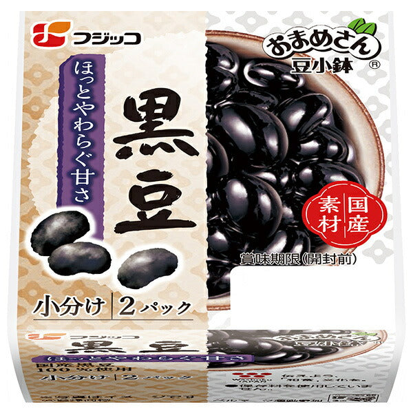 Fujikko Omame-san Small Bean Bowl Black Beans 62g x 2 packs x 12 pieces [Shipped in Japan]