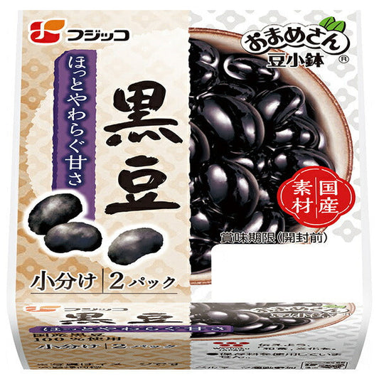 Fujikko Omame-san Small Bean Bowl Black Beans 62g x 2 packs x 12 pieces [Shipped in Japan]