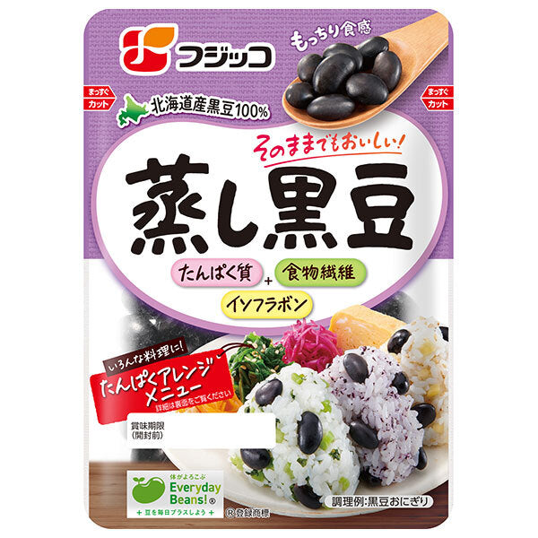 Fujicco Steamed Black Beans, 60g x 12 bags [Ships from Japan] 