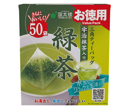 国太楼 お徳用 宇治抹茶入り緑茶三角ティーバッグ50P 100g(50P)×6袋入【日本出荷】