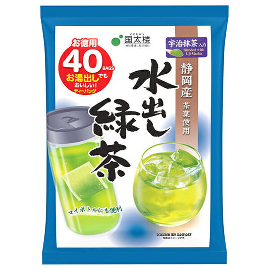 Kunitaro Cold brew green tea tea bags with Uji matcha 40P 120g (40p) x 12 bags [Shipped in Japan]