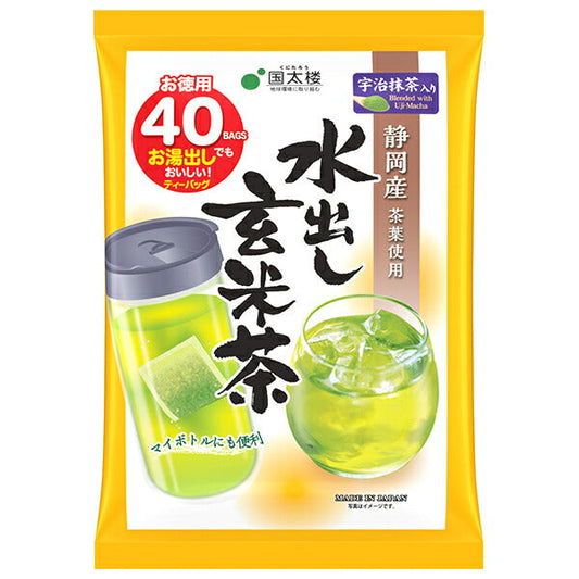 Kunitaro Cold Brewed Genmaicha Tea Bags with Uji Matcha 40P 140g (40p) x 12 bags [Shipped in Japan]