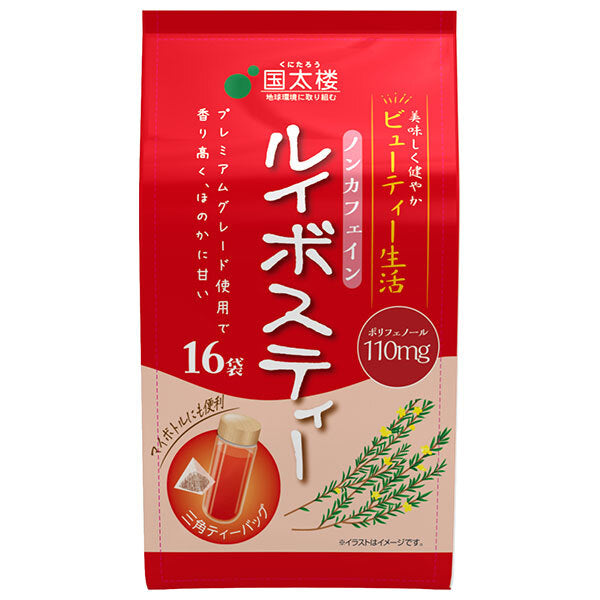 Kunitaro Rooibos Tea Triangular Tea Bags 16-Pack, 48g (16-Pack) x 6 Bags [Ships from Japan] 