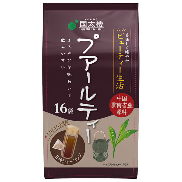 国太楼 プアールティー三角ティーバッグ 48g(16P)×6袋入【日本出荷】