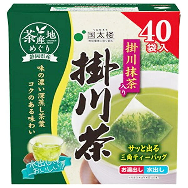 Kunitaro Tea-Growing Regions Collection Kakegawa Tea with Kakegawa Matcha Pyramid Tea Bags 72g (40 Bags) x 6 Packs [Ships from Japan]