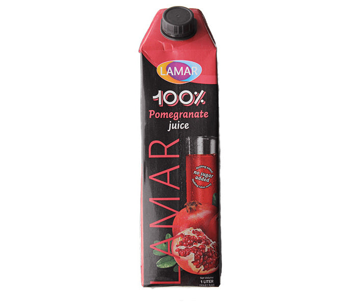 Lamar Pomegranate Juice, 1000ml Paper Carton x 12 Bottles [Ships from Japan] 