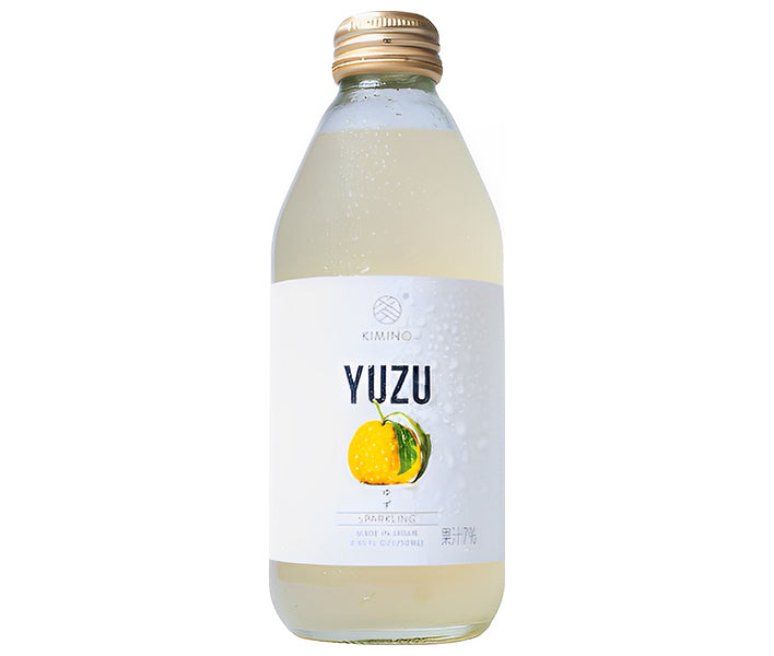 KIMINO DRINKS ゆずスパークリングジュース 250ml瓶×24本入【日本出荷】