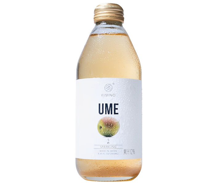 KIMINO DRINKS Plum Sparkling Juice, 250ml Bottles x 24 [Ships from Japan] 