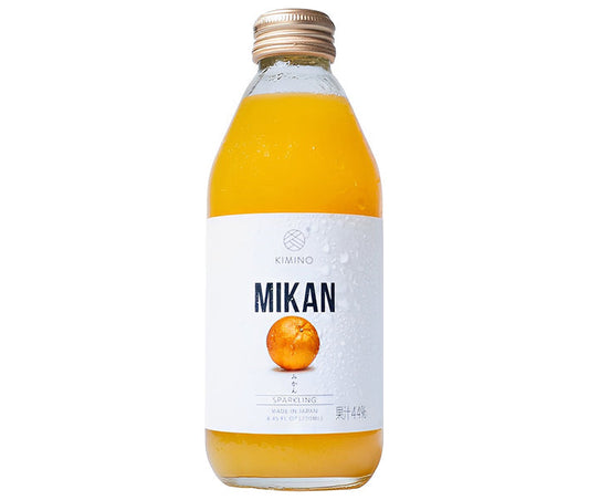 KIMINO DRINKS Mandarin Sparkling Juice, 250ml Bottles x 24 [Ships from Japan] 