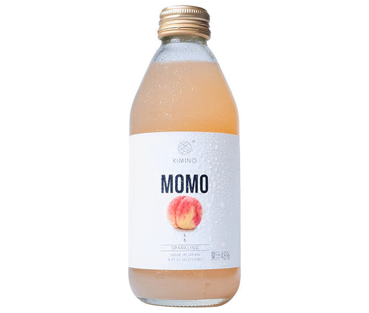 KIMINO DRINKS Peach Sparkling Juice, 250ml Bottles x 24 [Ships from Japan] 