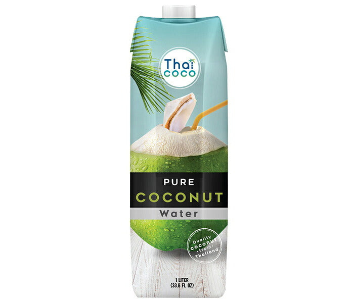 Thailand Bridge 100% Coconut Water, 1000ml Paper Carton x 12 Bottles [Ships from Japan] 
