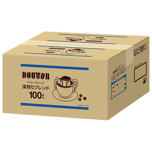 Doutor Coffee Drip Pack, Dark Roast Blend (7g x 100P) x 1 [Ships from Japan] 