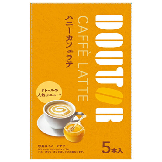 Doutor Coffee Honey Café Latte Instant Coffee Mix, 5 Sticks x 36 Boxes [Ships from Japan]