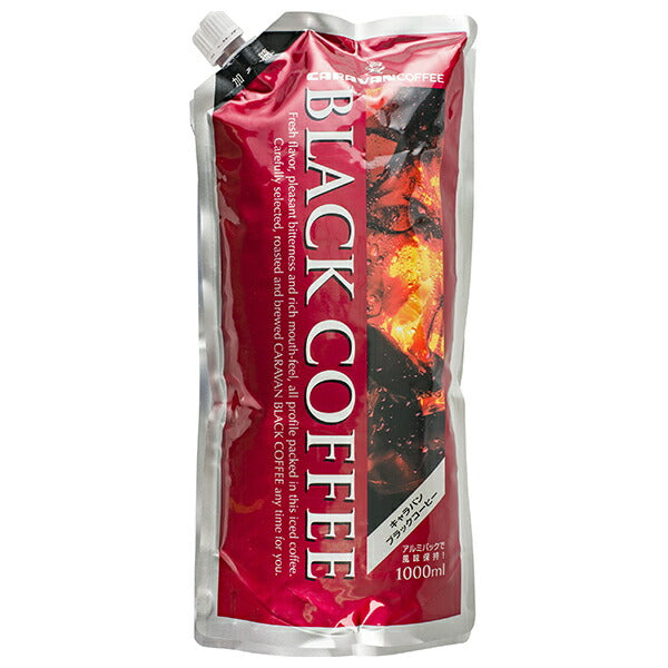 Caravan Coffee Sweetened Black Coffee, 1L x 6 bottles [Ships from Japan] 