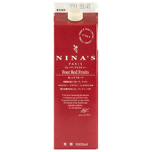 キャラバンコーヒー NINAS(ニナス) 4レッドフルーツアイスティー 1L×6本入【日本出荷】