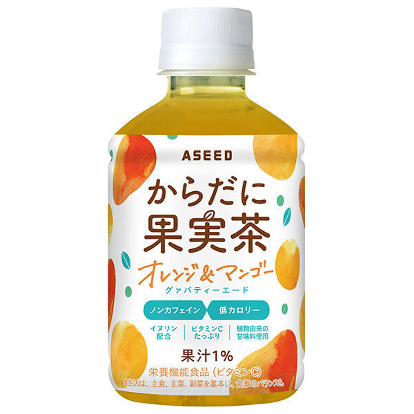 Acido Body Fruit Tea Guava Teaade Orange & Mango 280ml PET bottles x 24 pieces [Shipped in Japan]