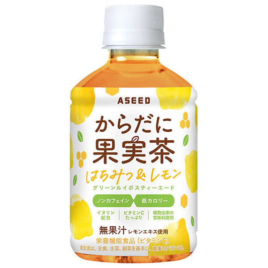 アシード からだに果実茶 グリーン ルイボスティー エード はちみつ&レモン 280mlペットボトル×24本入【日本出荷】