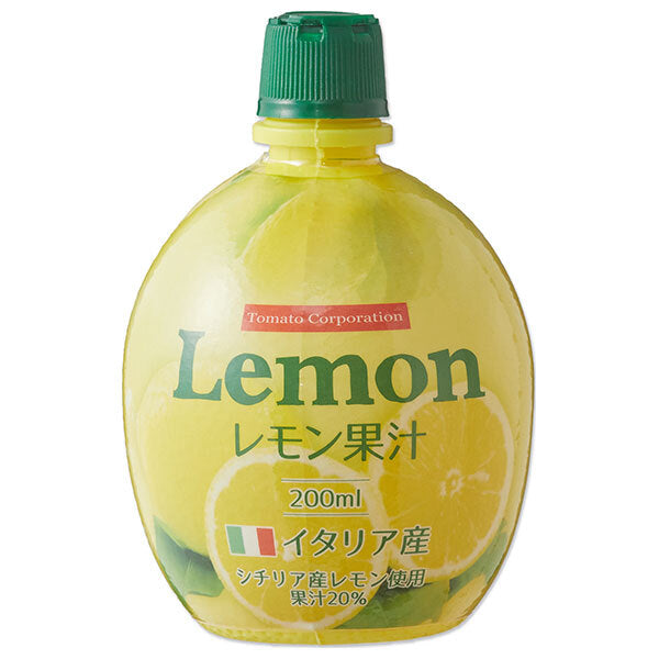 Tomato Corporation Lemon Juice 20% Full Shrink 200ml x 24 bottles [Shipped in Japan]
