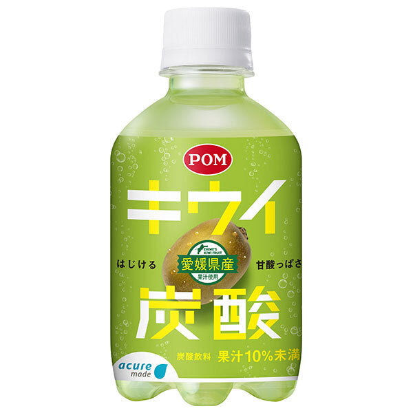 JR East Acure Made Kiwi Carbonated 280ml plastic bottle x 24 pieces [shipped in Japan]