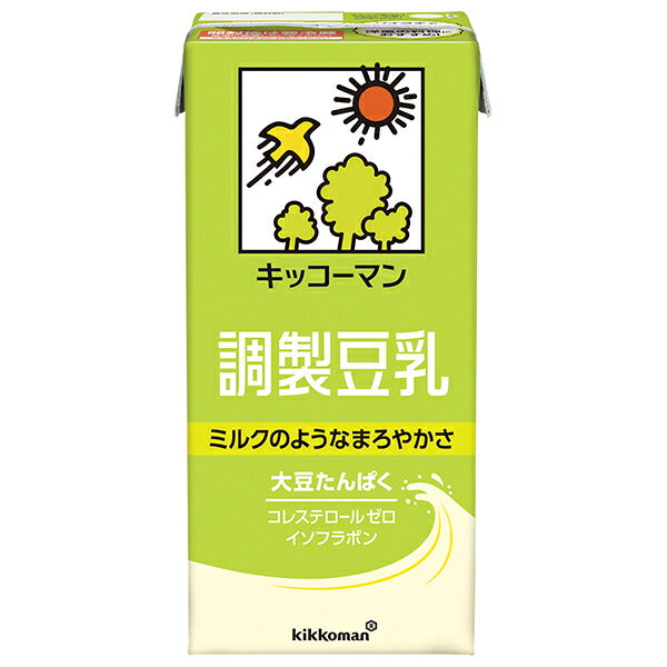 Kikkoman Adjusted Soy Milk 1000ml Cartons x 12 (6 x 2) [Ships from Japan]
