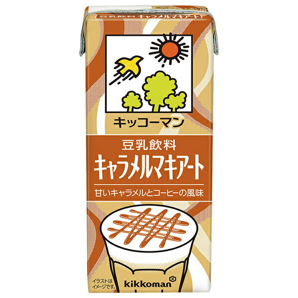 キッコーマン 豆乳飲料 キャラメルマキアート 200ml紙パック×18本入【日本出荷】