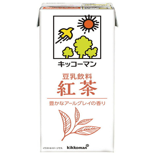Kikkoman Soy Milk Beverage Tea 1000ml paper pack x 12 (6 x 2) bottles [Shipped in Japan]