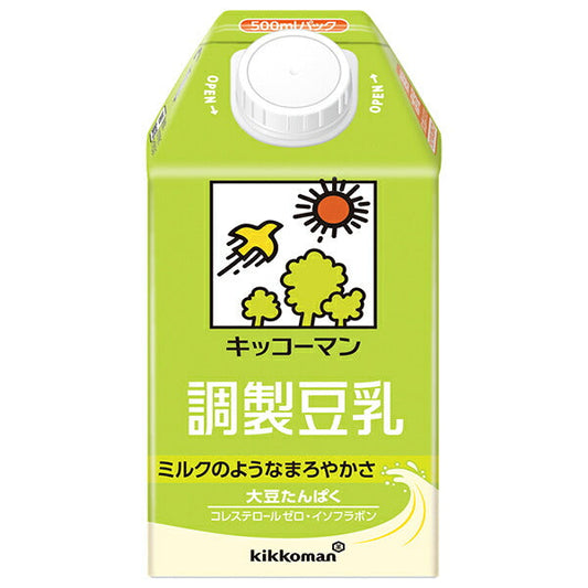 Kikkoman Soy Milk, 500ml Paper Carton x 12 [Ships from Japan] 